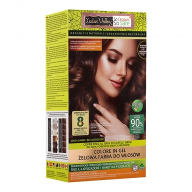 Farba żelowa do włosów - 5.4 Miedziany mahoń | Indus Valley