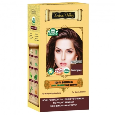 Farba ziołowa z henną - Mahoń | Indus Valley