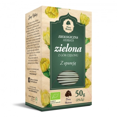 Herbata ekologiczna zielona z Opuncją | Dary Natury