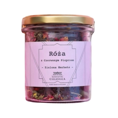 Herbata zielona z różą i czerwonym pieprzem | Manufaktura Cieleśnica