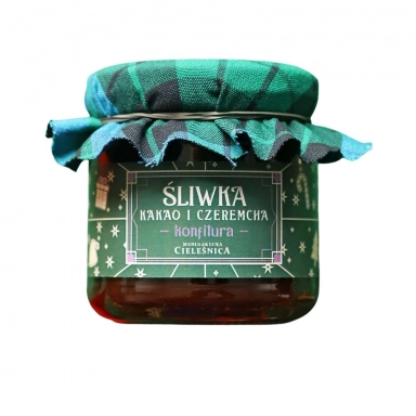 Konfitura świąteczna - Śliwka z kakao i czeremchą | Manufaktura Cieleśnica