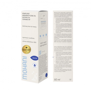 Krem barierowy do twarzy z ektoiną, kompleksem mikroprobiotycznym i ceramidem | Mohani