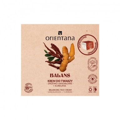 Krem do twarzy Drzewo Sandałowe i Kurkuma | Orientana