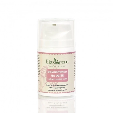 Krem do twarzy na dzień z olejem z pestek malin | EkoKrem