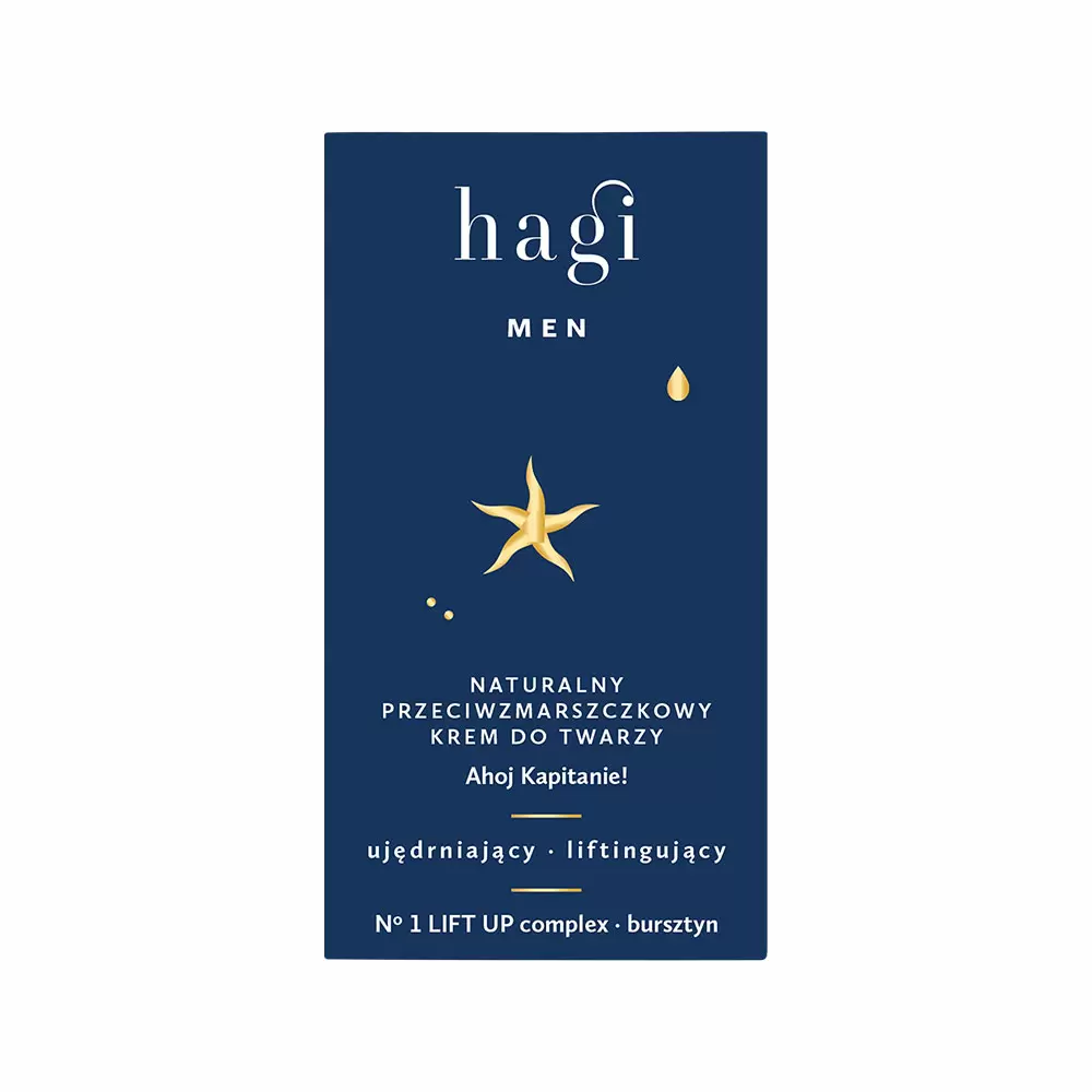 Krem do twarzy przeciwzmarszczkowy dla mężczyzn Ahoj Kapitanie! | Hagi Cosmetics
