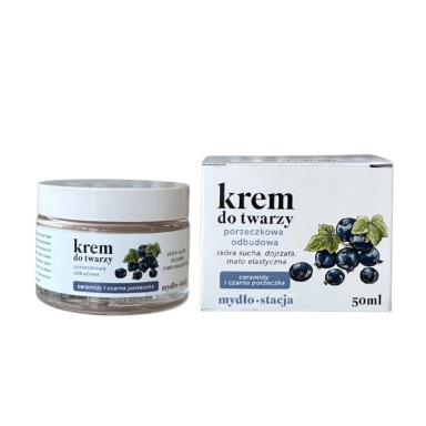 Krem do twarzy z ceramidami i czarną porzeczką – Porzeczkowa Odbudowa | Mydło Stacja