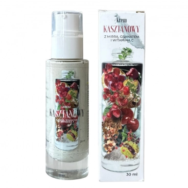 Krem lekki Kasztanowy z mirrą, granatem i witaminą C | Trawiaste