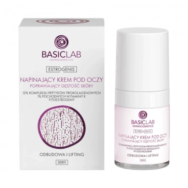 Krem napinający pod oczy poprawiający gęstość skóry na dzień Odbudowa i Lifting | BasicLab