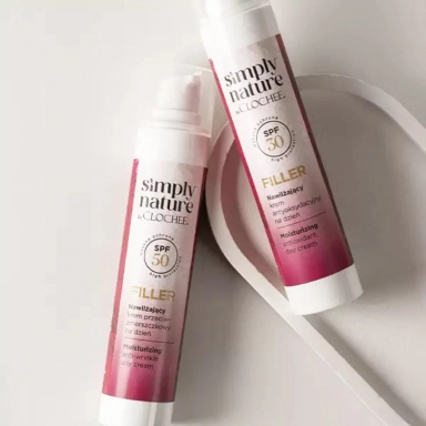 Krem nawilżający przeciwzmarszczkowy z filtrem SPF50 Filler | Simply Nature