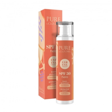 Krem protektor - nawilżenie SPF50 HERO | PURE by Clochee