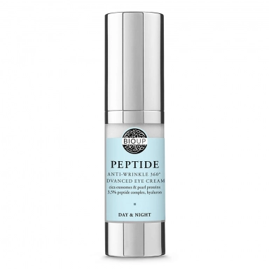 Krem przeciwzmarszczkowy pod oczy z peptydami, egzosomami i kofeiną Anti - wrinkle 360 | BIOUP