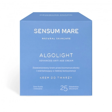 Krem rewitalizujący i przeciwzmarszczkowy o lekkiej konsystencji ALGOLIGHT | Sensum Mare