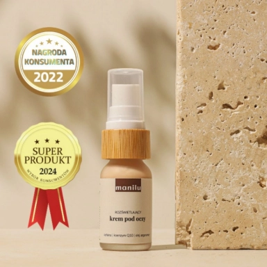Krem rozświetlający pod oczy z koenzymem Q10 i kofeiną | Manilu