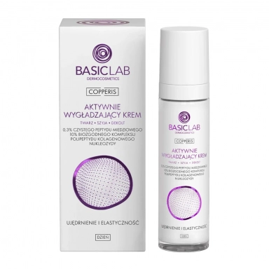 Krem wygładzający na dzień z peptydem miedziowym | BasicLab