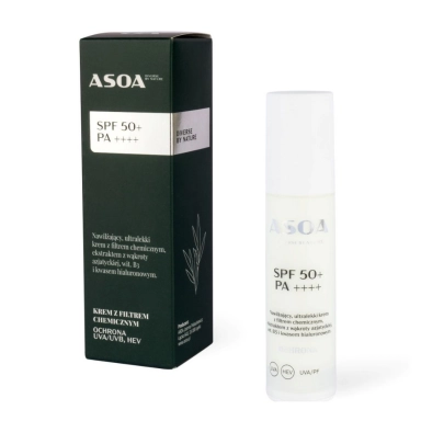 Krem z filtrem chemicznym SPF 50+ PA++++ | Asoa
