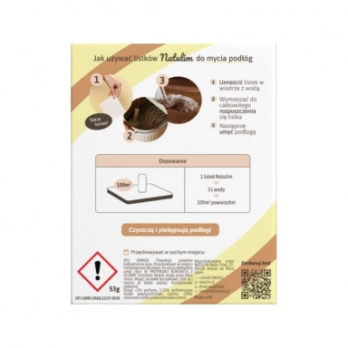 Listki ekologiczne do mycia podłóg Jaśmin | Natulim
