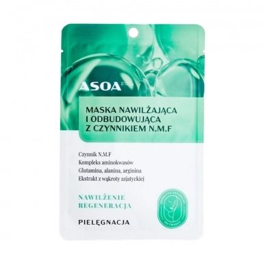 Maska nawilżająca i odbudowująca w płachcie | Asoa