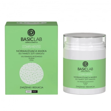 Maska normalizująca do twarzy, szyi i dekoltu | BasicLab