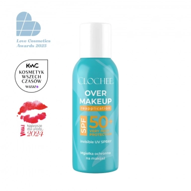 Mgiełka ochronna na makijaż SPF 50+ | Clochee