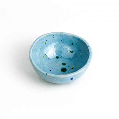 Miseczka ceramiczna MINI - niebieska w kropeczki | Senua