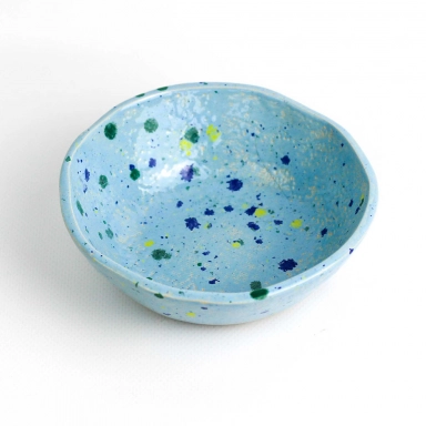 Miseczka ceramiczna - niebieska w kropeczki | Senua