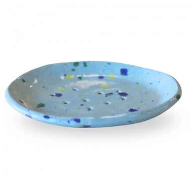 Mydelniczka ceramiczna - niebieska w kropeczki | Senua