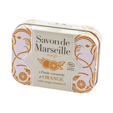 Mydło marsylskie w puszcze - Pomarańczowe | Alepia