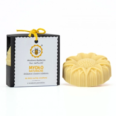 Mydło naturalne delikatne z kozim mlekiem | Miodowa Mydlarnia