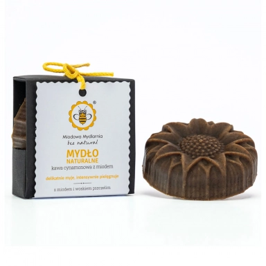 Mydło naturalne kawa cynamonowa z miodem | Miodowa Mydlarnia