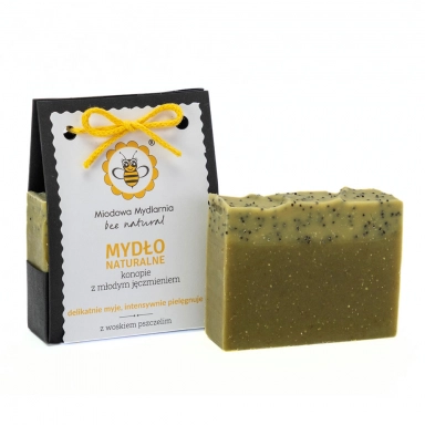 Mydło naturalne konopie z młodym jęczmieniem | Miodowa Mydlarnia