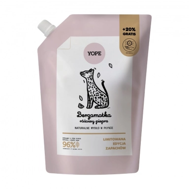 Mydło w płynie Bergamotka i Różowy pieprz - Refill | Yope