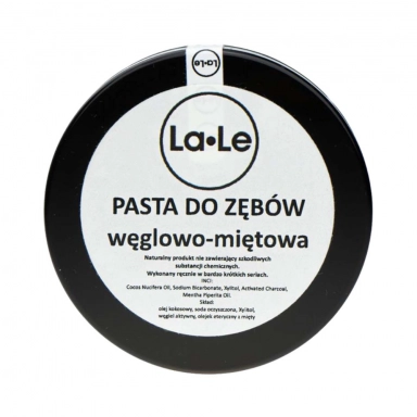Dwukolorowa pasta do zębów węglowo-miętowa | La-Le