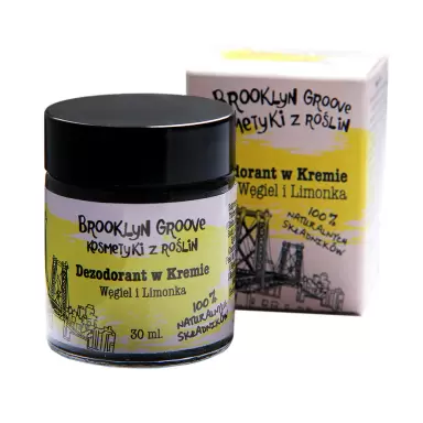 Naturalny dezodorant w kremie - Limonka i Węgiel z Pomarańczą | Brooklyn Groove