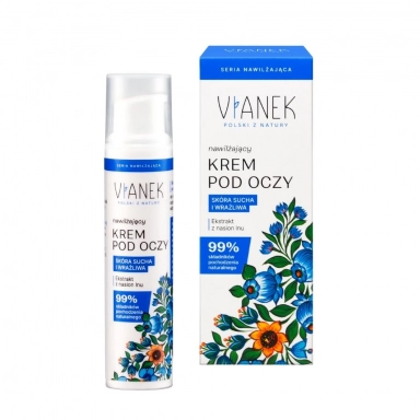 Nawilżający krem pod oczy z ekstraktem z lnu | Vianek