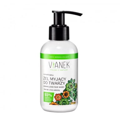 Normalizujący żel myjący do twarzy z ekstraktem z kory wierzby | Vianek