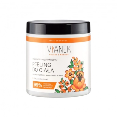 Odżywczo-wygładzający peeling do ciała z pestkami moreli - NOWA POJEMNOŚĆ 250 ML | Vianek