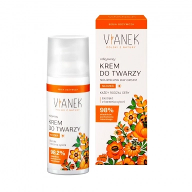 Odżywczy krem do twarzy z ekstraktem z korzenia cykorii | Vianek