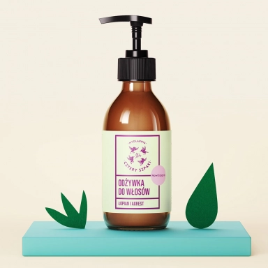 Odżywka do włosów nawilżająca - Łopian i Agrest | Cztery Szpaki