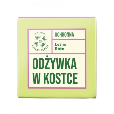 Odżywka do włosów w kostce Leśna Róża - ochronna | Cztery Szpaki