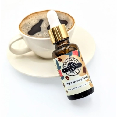 Olej kawowy z palonych ziaren kawowca | Republika Mydła