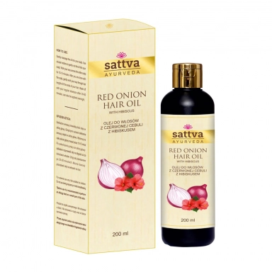 Olejek do włosów z czerwonej cebuli z hibiskusem | Sattva