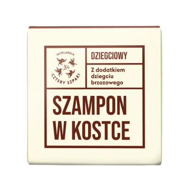 Dziegciowy szampon do włosów w kostce | Cztery Szpaki