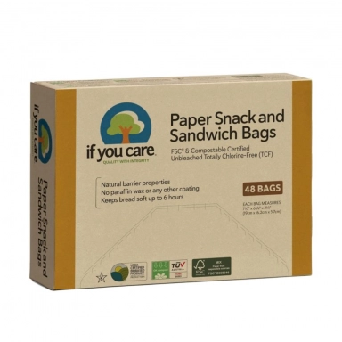 Papierowe torebki na kanapki i przekąski | If You Care
