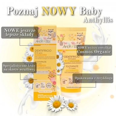Pasta do zębów dla dzieci waniliowa - bez fluoru | Anthyllis