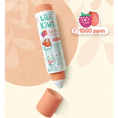 Pasta do zębów dla dzieci z fluorem - Malina i liczi | LiliKiwi