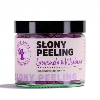 Peeling solny do ciała Lawenda Werbena | Manufaktura Bursztynnika
