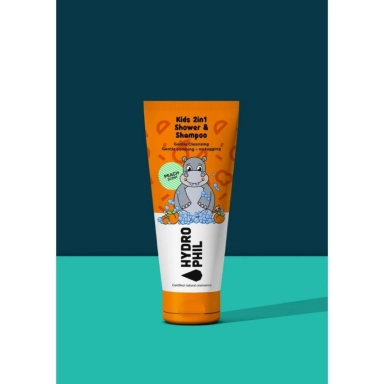 Płyn do mycia ciała i włosów dla dzieci o zapachu brzoskwiniowym | Hydrophil