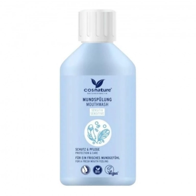 Płyn do płukania ust do wrażliwych zębów rumianek z miętą - z fluorem | Cosnature