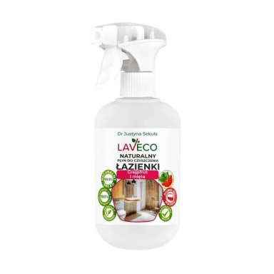 Płyn naturalny do czyszczenia łazienki - Grejpfrut Mięta | Laveco
