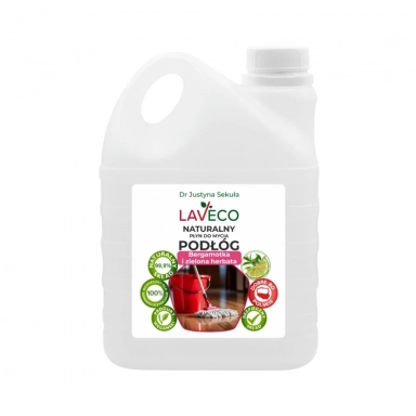 Płyn naturalny do mycia podłóg - Bergamotka Zielona herbata | Laveco
